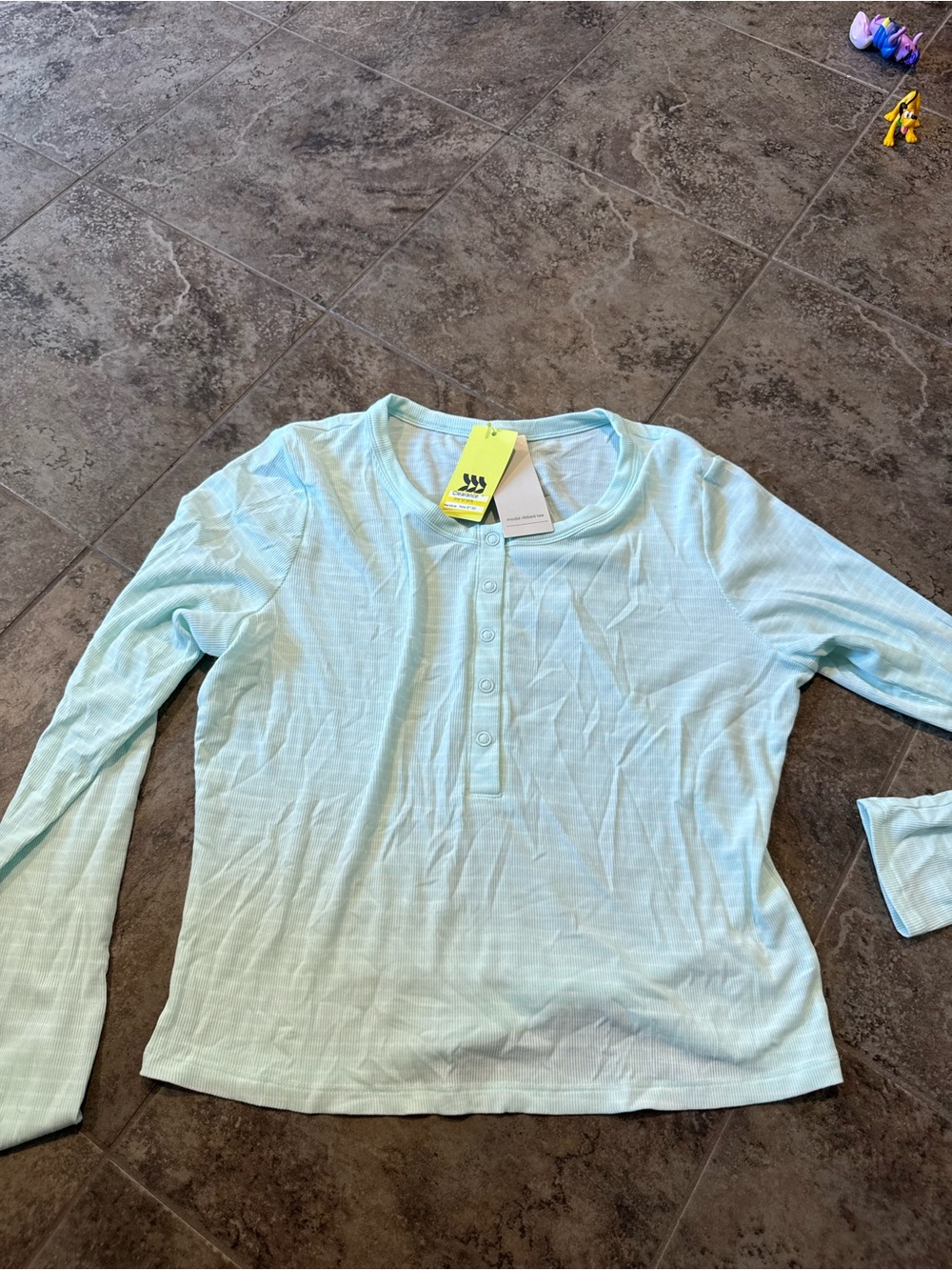 🥚Light Mint Long Sleeve modal ribbed Top